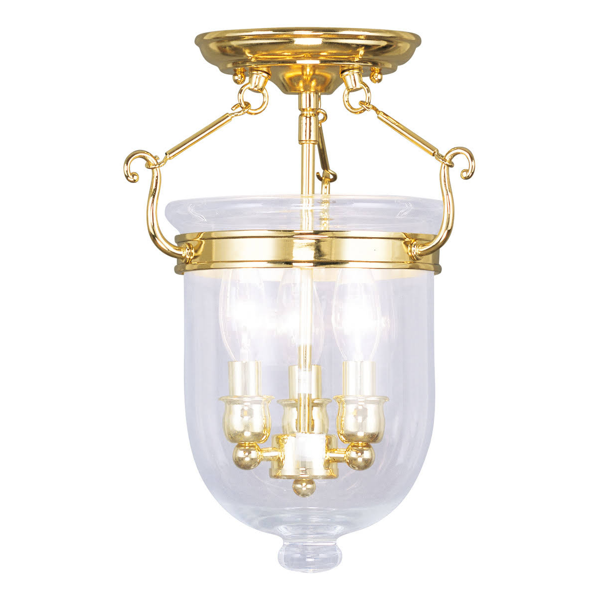 Polished Nickel 3 Light Ceiling Mount T291