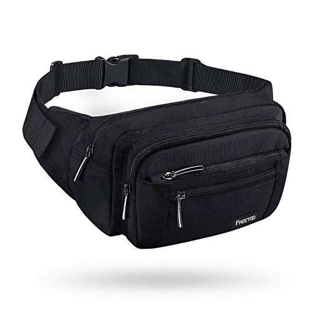 Black Waist Pack Bag with Adjustable Strap C71788