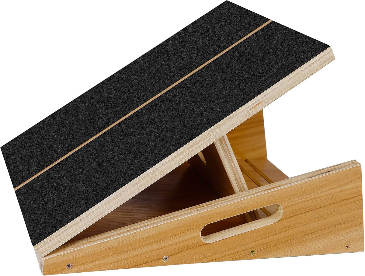 Wooden Slant Board, Adjustable Incline Board, Non-Slip Stretching Board, Pack of 2 H38584