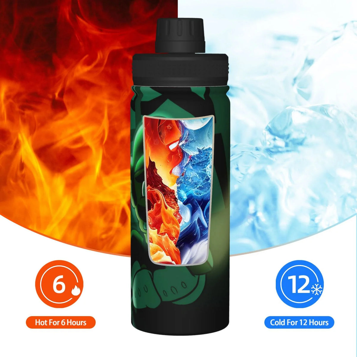 18OZ Insulated Stainless Steel Water Bottle L72468