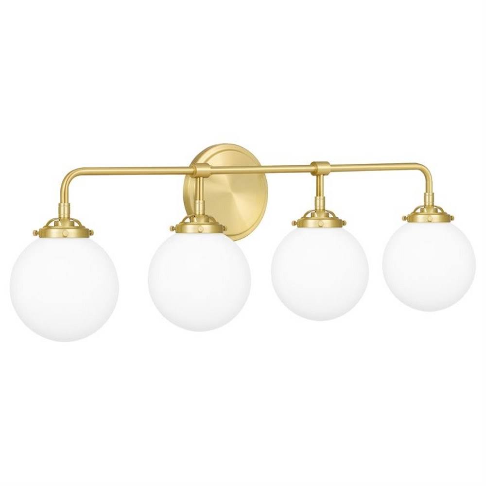 Satin Brass 4 Light Bath Vanity with Opal Etched Glass L63934