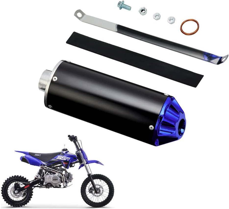 Blue Exhaust Muffler Silencer Pipe Assembly Kit Pack of 2 W261097