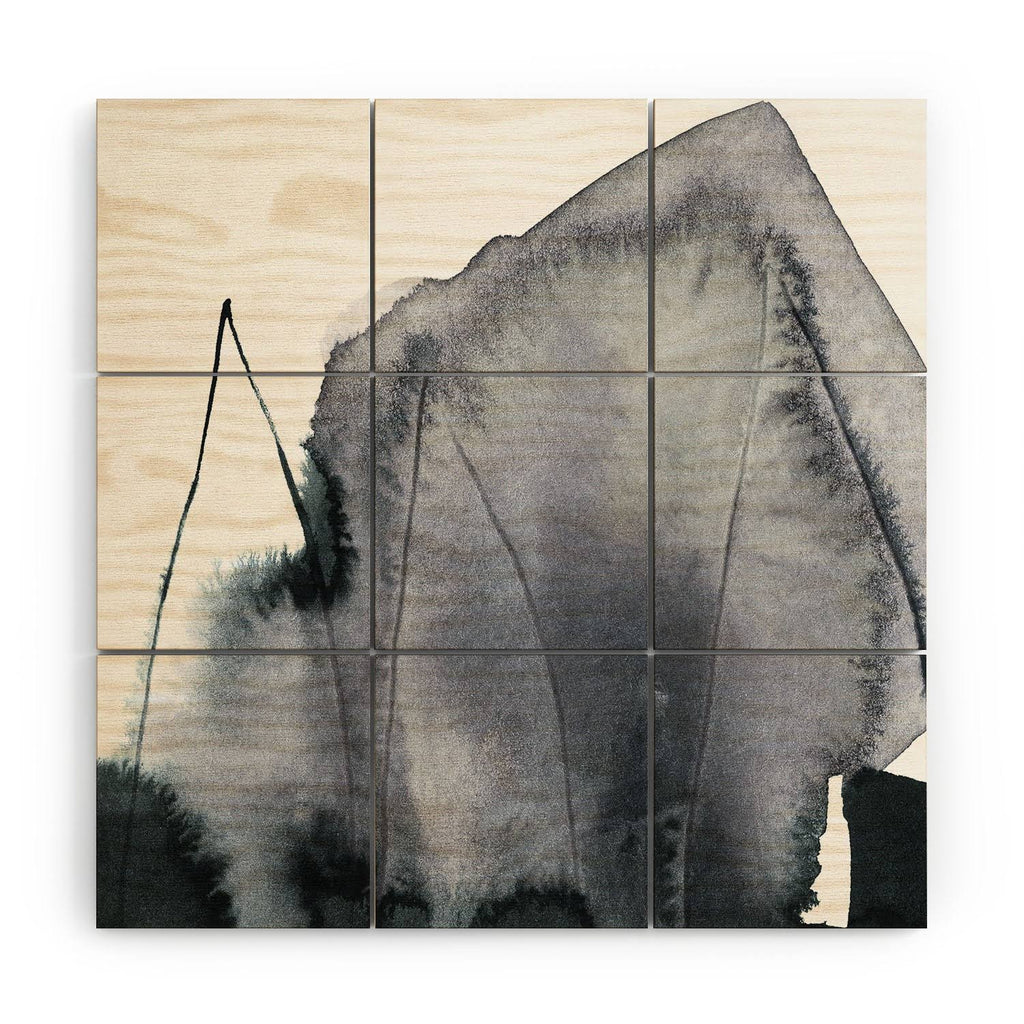 Abstract Form Wood Wall Mural S8527