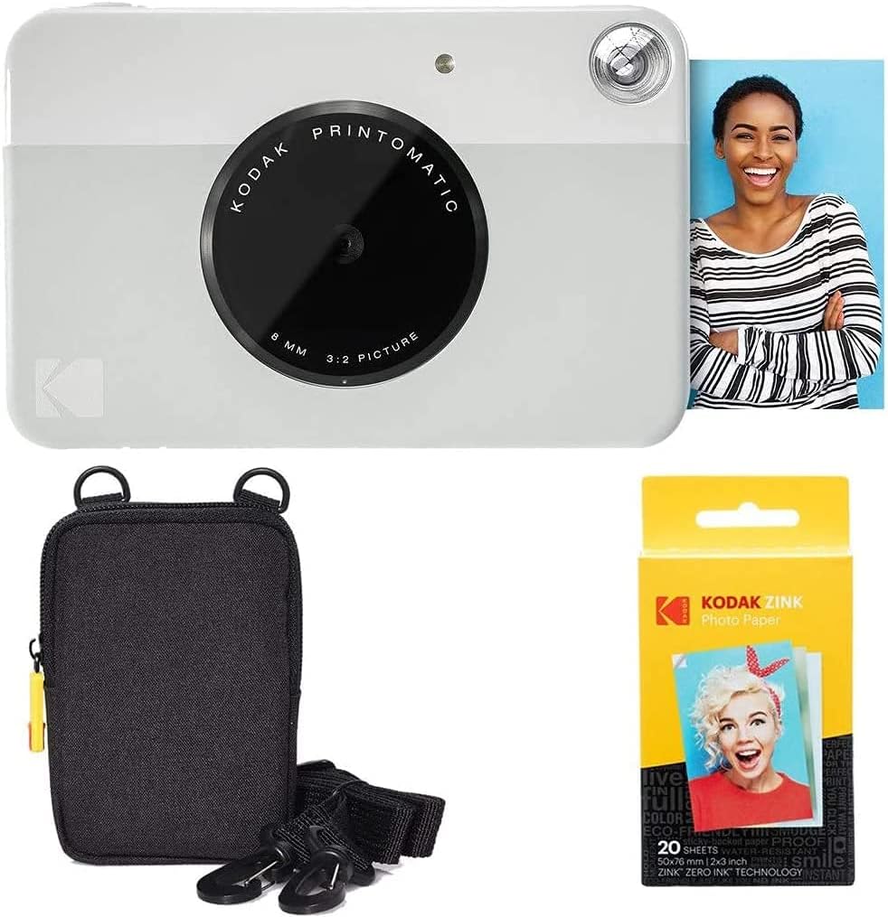 Instant Camera with Zink Paper 20 Sheets and Deluxe Case U20417