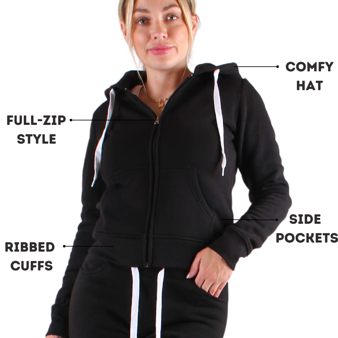 Slim-Fit Fleece Full-Zip Athletic Hoodie Jacket with Pocket T873279