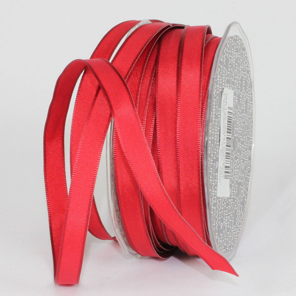 Scarlet Red French Wired Craft Ribbon 0.25 x 108 Yards V2590