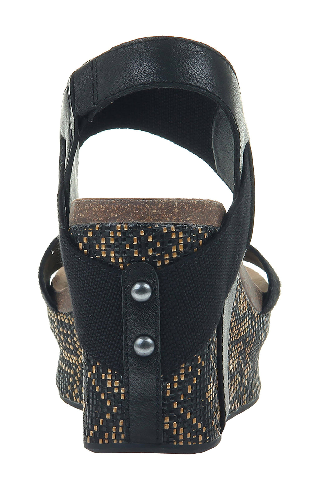 Black Jute Wedge Shoes C5729