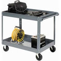 2 Shelf Deep Tray Steel Stock Cart 36x24 800 lb. Capacity V786105
