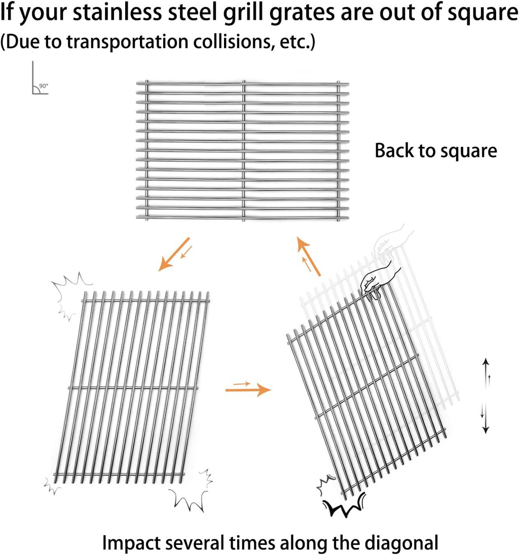 18.75 inch SUS304 Stainless Steel Gas Grill Grates, Pack of 2 L853