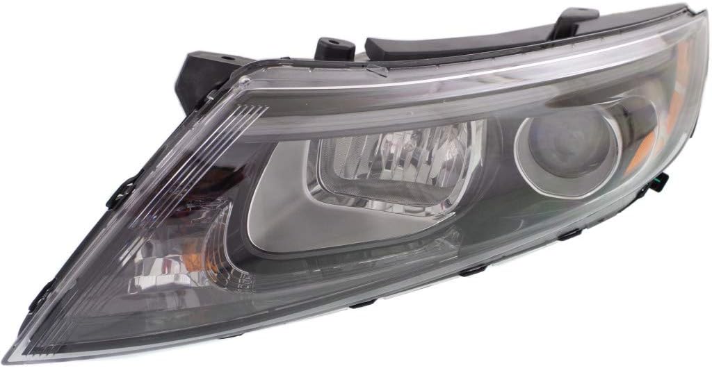 For Kia Optima Headlight 2014 2015 Driver Side Unpainted Halogen U3650