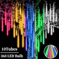 Waterproof 10 Tube 12 Inch 360 LED Meteor Shower Rain Lights S278613