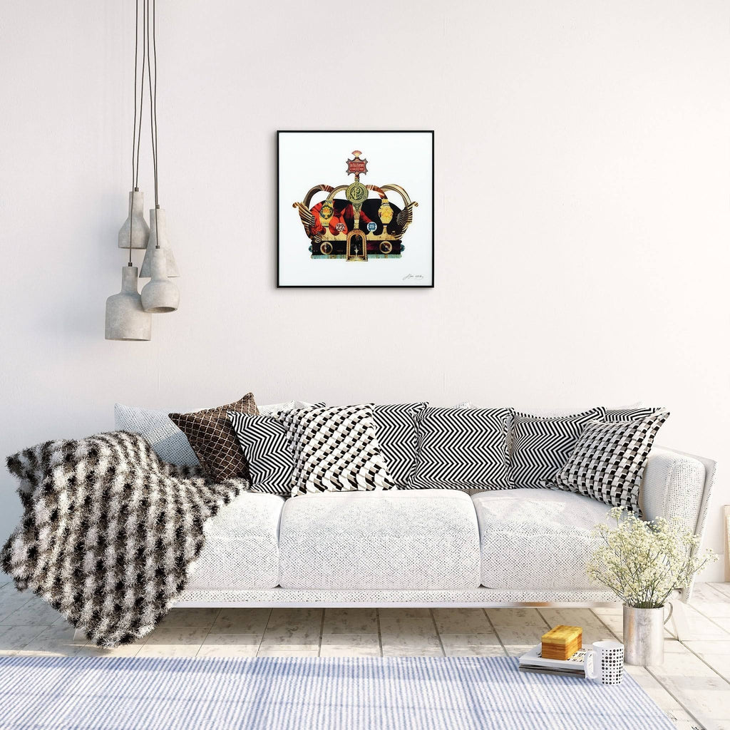 Printed on Glass Art with Anodized Aluminum Black Frame Wall G52673