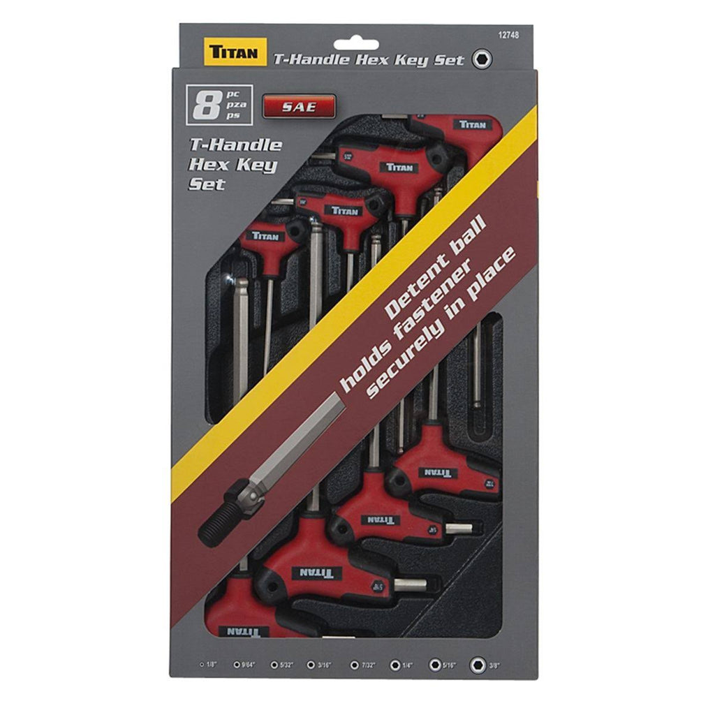 8 Piece SAE T Handle Hex Key Set U57642