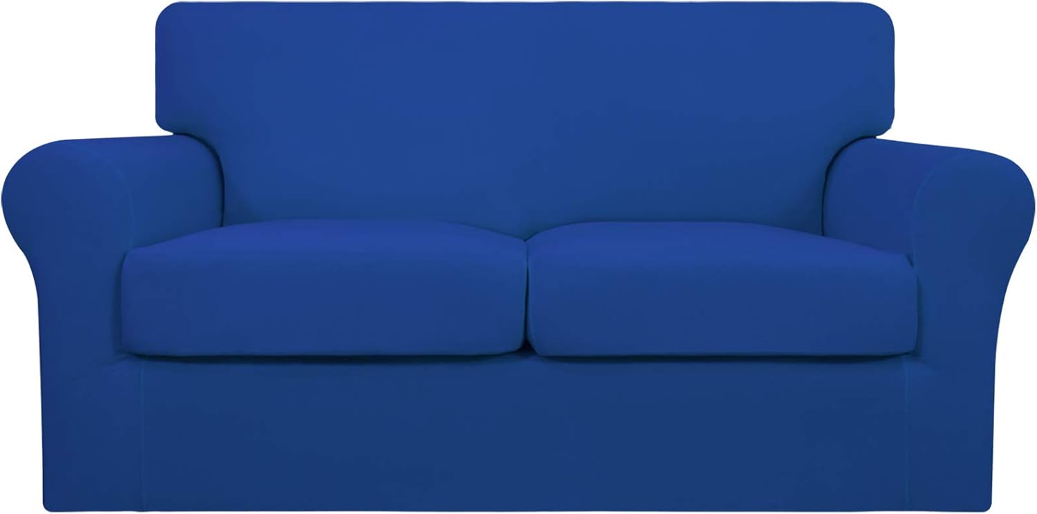 4 Pieces Stretch Sofa Slipcover for 3 Separate Cushion Couch, Camel W581810