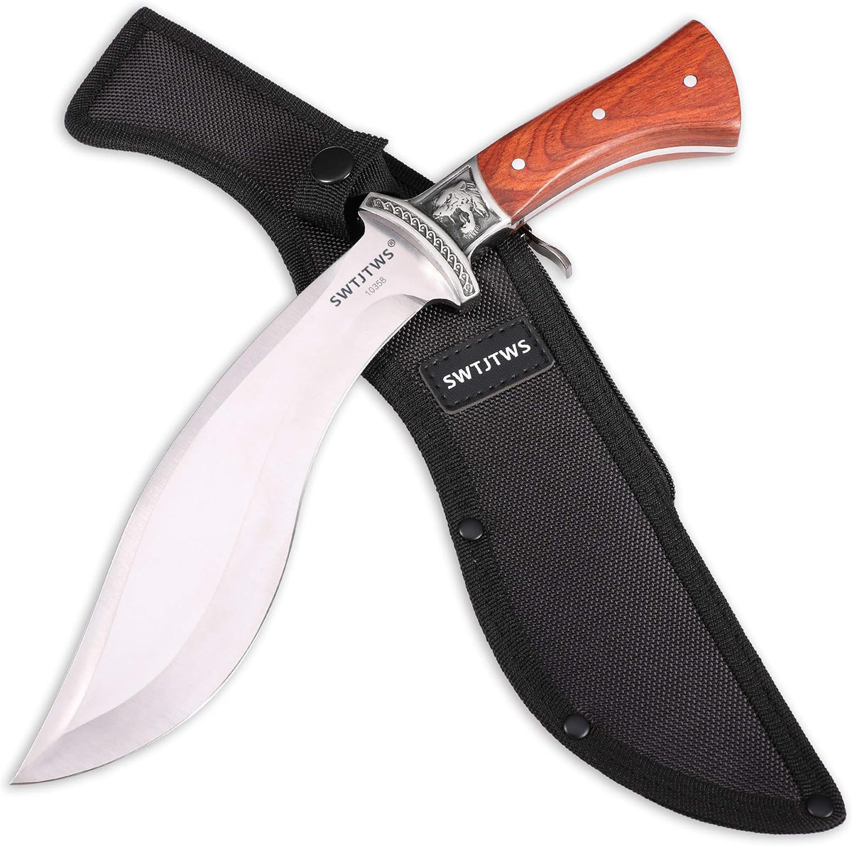 Fixed Blade Jungle Knife with Mahogany Handle G118