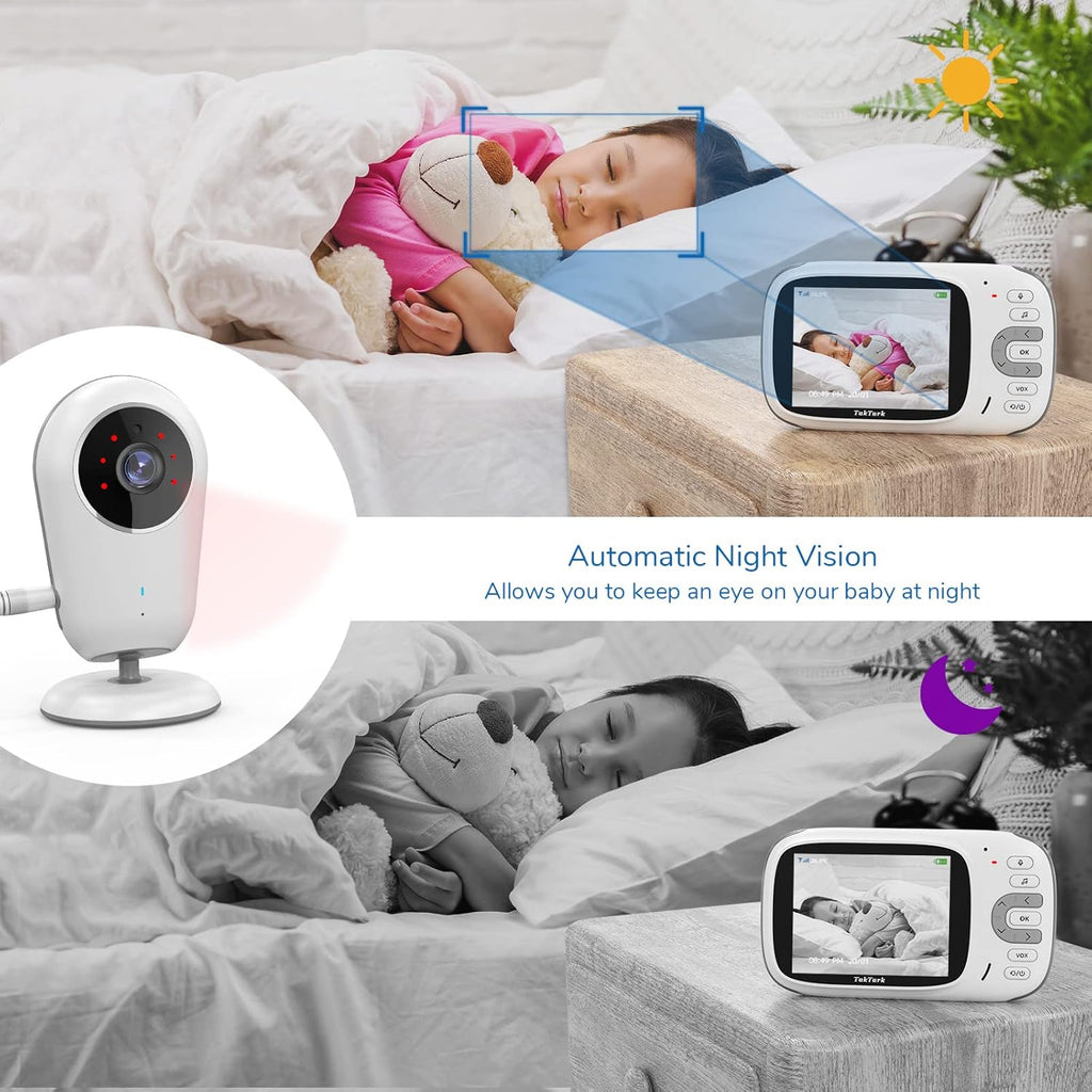 Video Baby Camera Monitor with Night Vision, 2 Way Audio, Pack of 2 J342883
