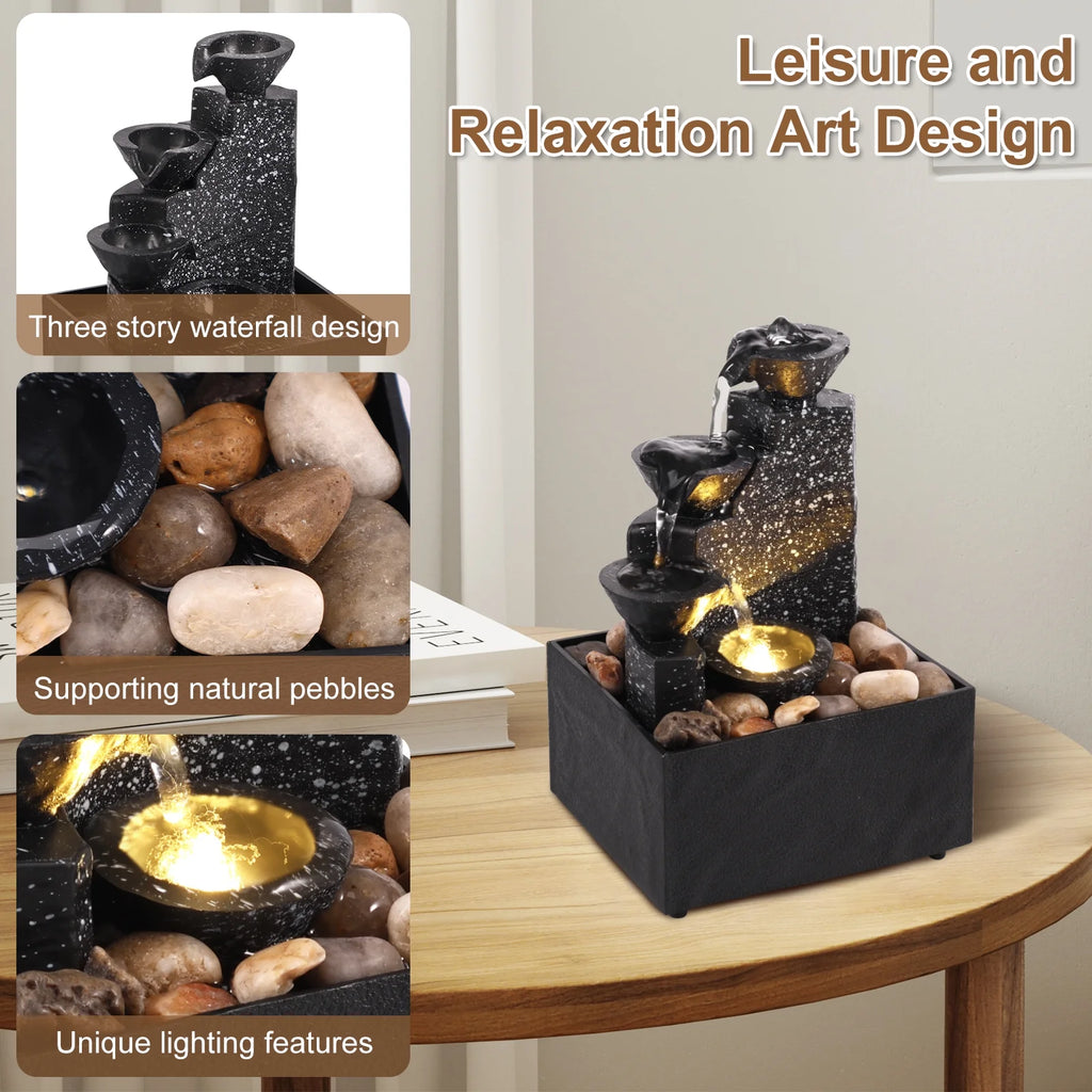 Indoor Water Fountain Tabletop Fountain 4 Level H403167