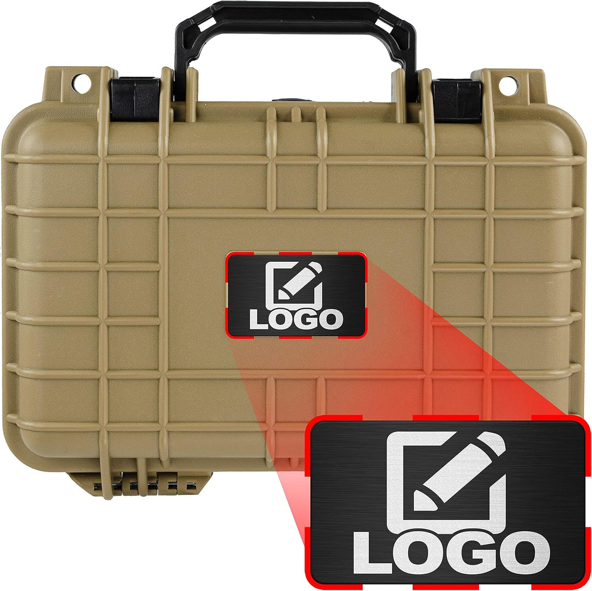 Black Waterproof Hard Case with Foam 11.6 Inch 8.3 Inch 3.8 Inch W237518