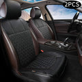 Black PU Leather 2PCS Car Seat Cover V904694