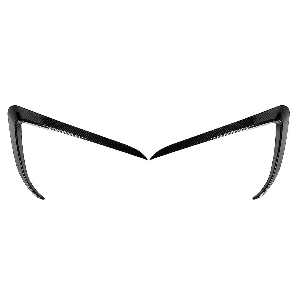 Carbon Fiber Front Fog Light Eyebrow Cover Trim Kit Q975