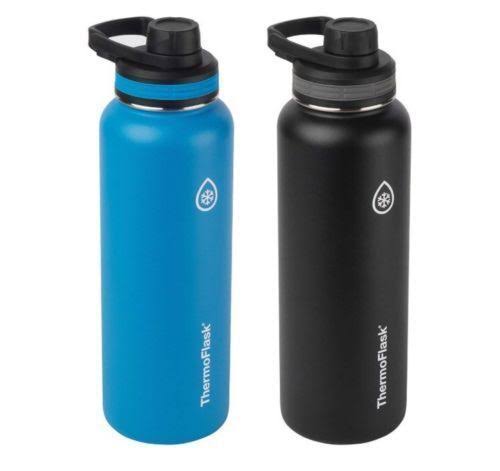 40 oz Thermoflask Black & Silver Pack of 2 E436227