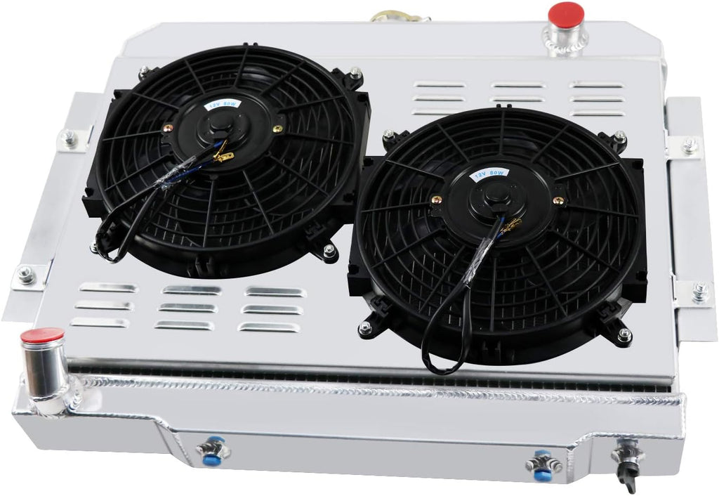 4 Rows All Aluminum Radiator with Shroud and 2x12" Fans B678640