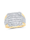 10kt Yellow Gold Mens Baguette Diamond Band Ring 2-1/4 Cttw B435954