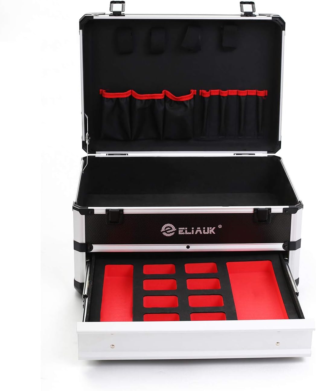 Portable Aluminum Tool Box with Drawer, Pack of 2 E532464