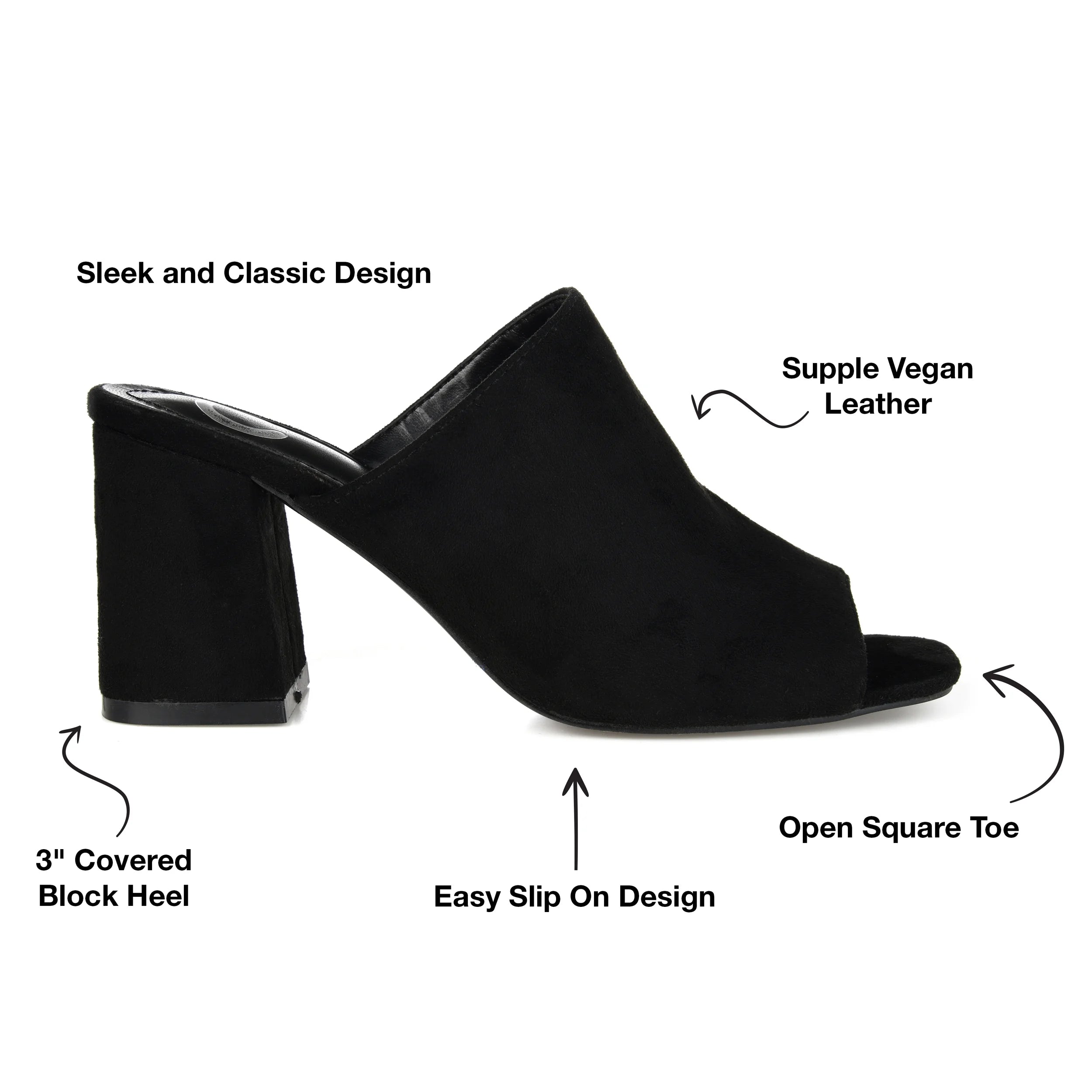 Wide Width Peep Toe Block Heel Sandals H969