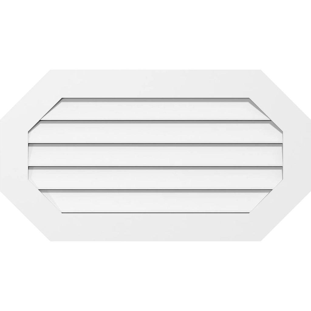 PVC Horizontal Elongated Octagon Gable Vent K9020