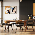 Black Vegan Faux Leather Dining Chair Set of 2 T45095