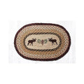 Jute Oval Moose & Pinecone Patch Rug P6692