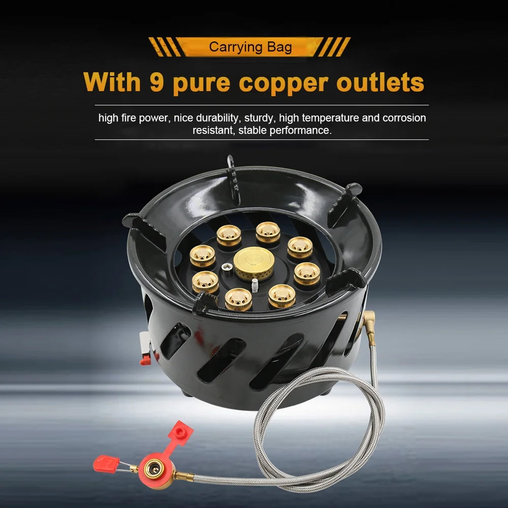 Enamel & Copper Camping Stove, 19800W High-Power Outdoor Furnace H79960