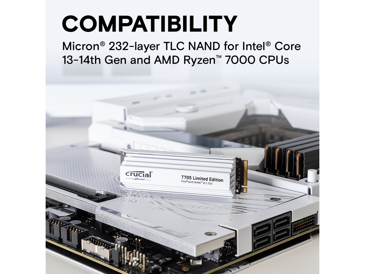 2TB PCIe Gen5 NVMe M.2 SSD with White Heatsink K16032