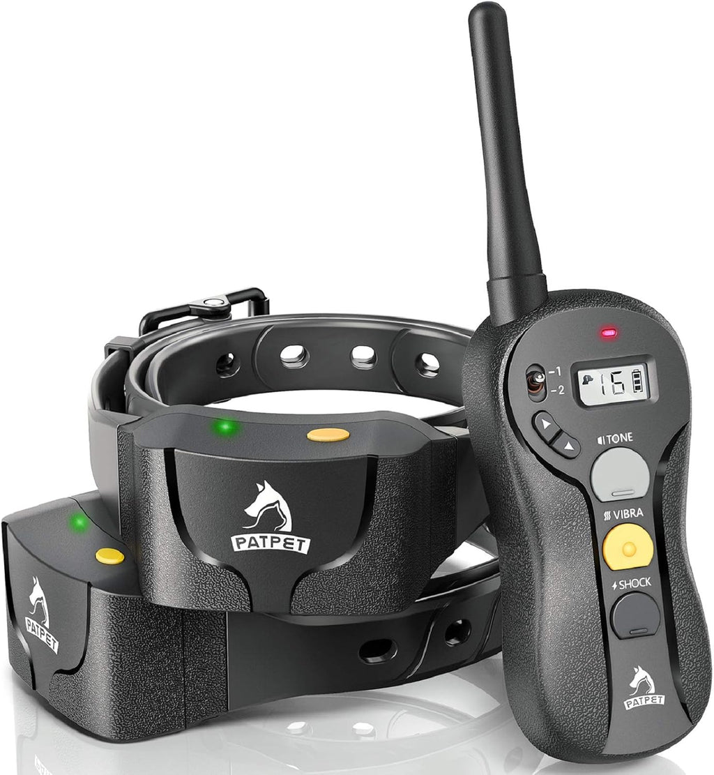 Rechargeable Waterproof Dog Training Collar with Remote for 2 Dogs M9080