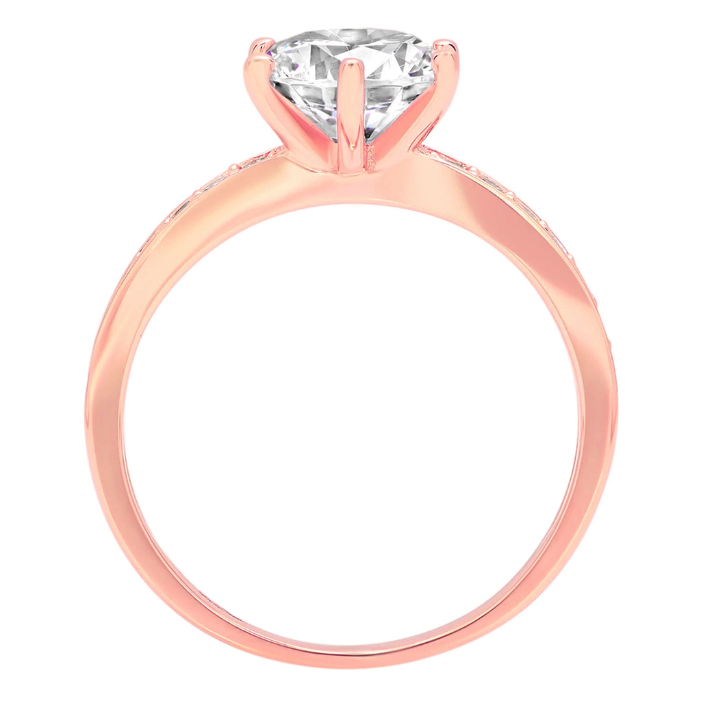 18K Rose Gold Engagement Ring S603