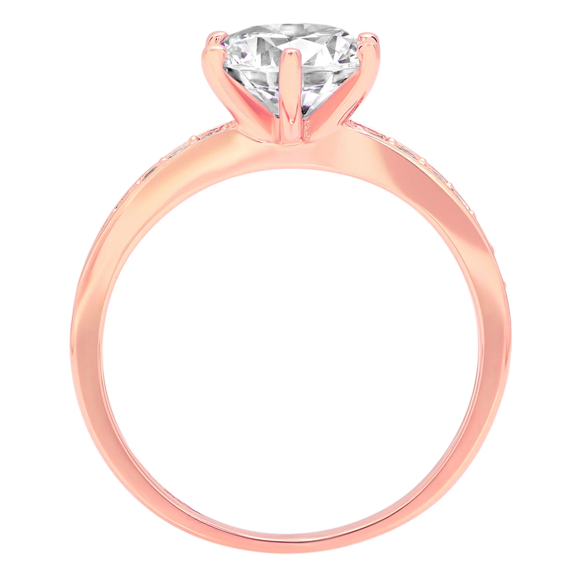 18K Rose Gold Engagement Ring S603
