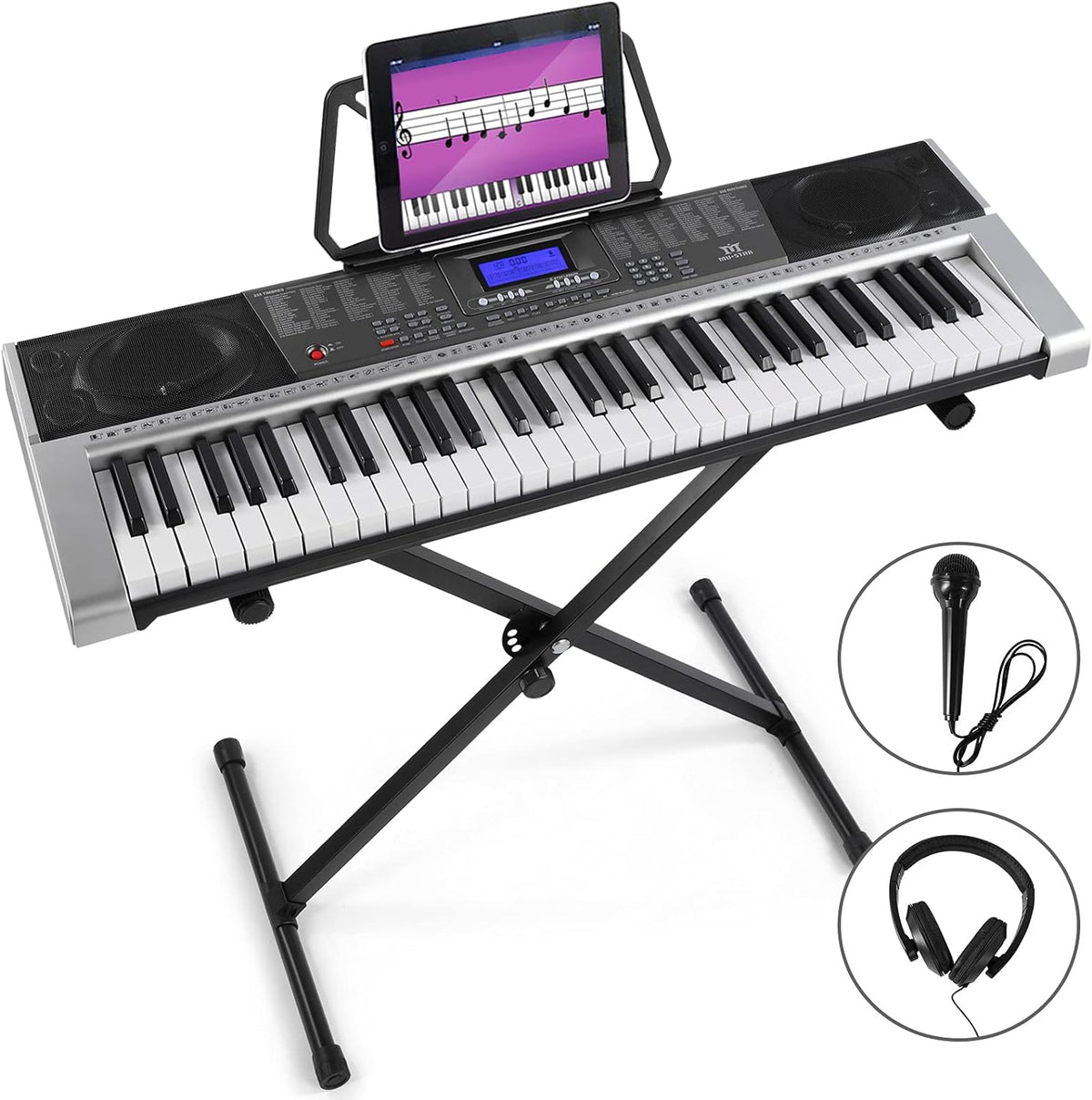 61 Key Portable Electric Piano Keyboard with Stand N244