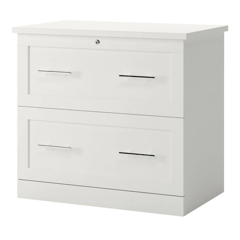 White 2-Drawer Lateral File Cabinet B22501