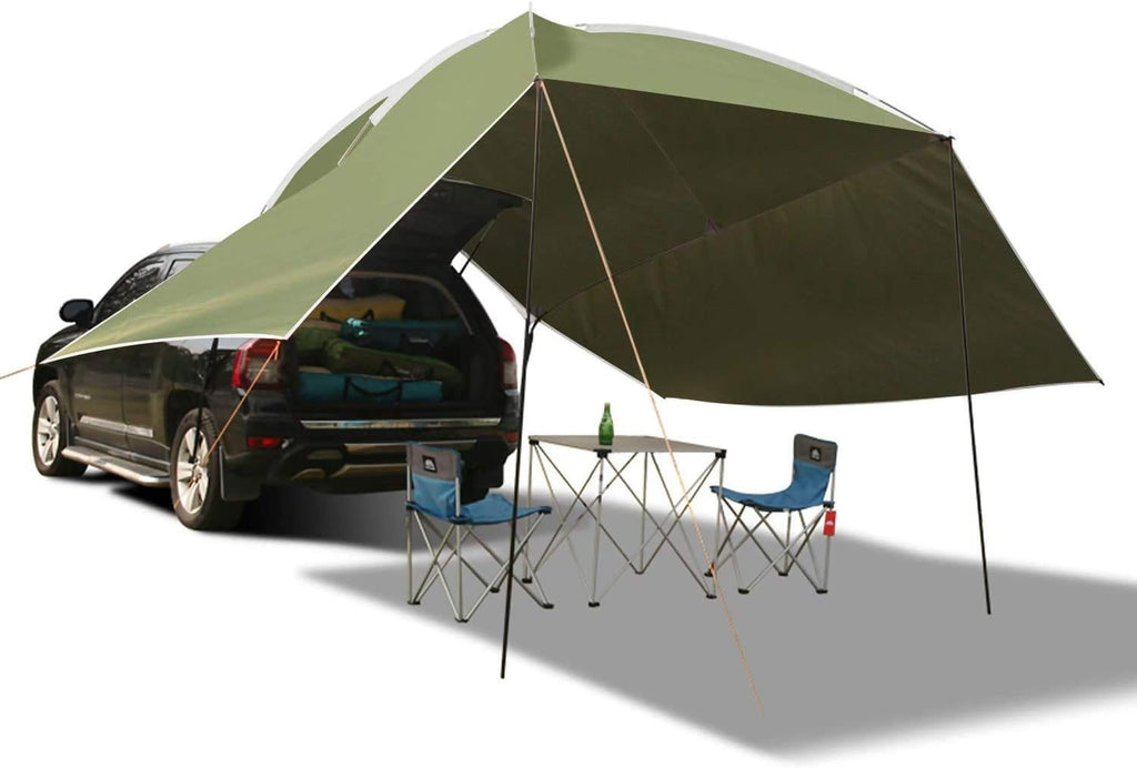 Beige/Army Green Waterproof Car Awning Sun Shelter X84428