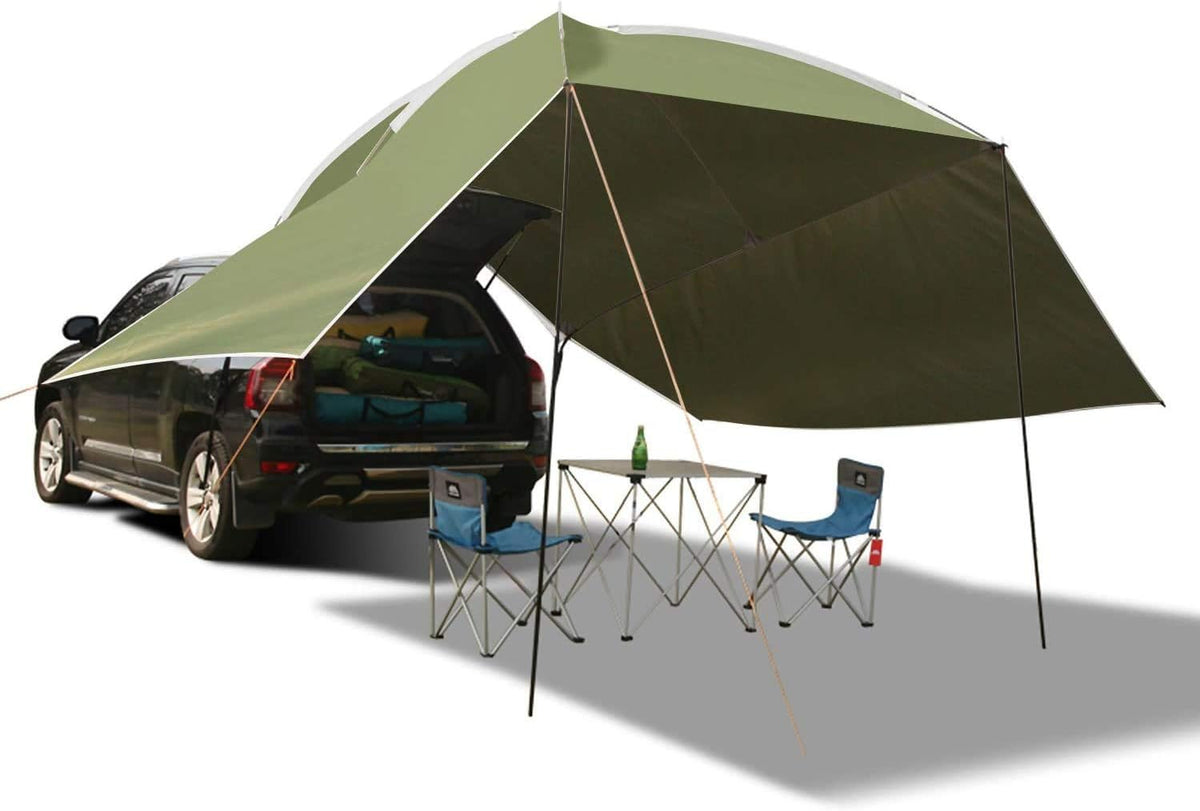 Beige/Army Green Waterproof Car Awning Sun Shelter X84428