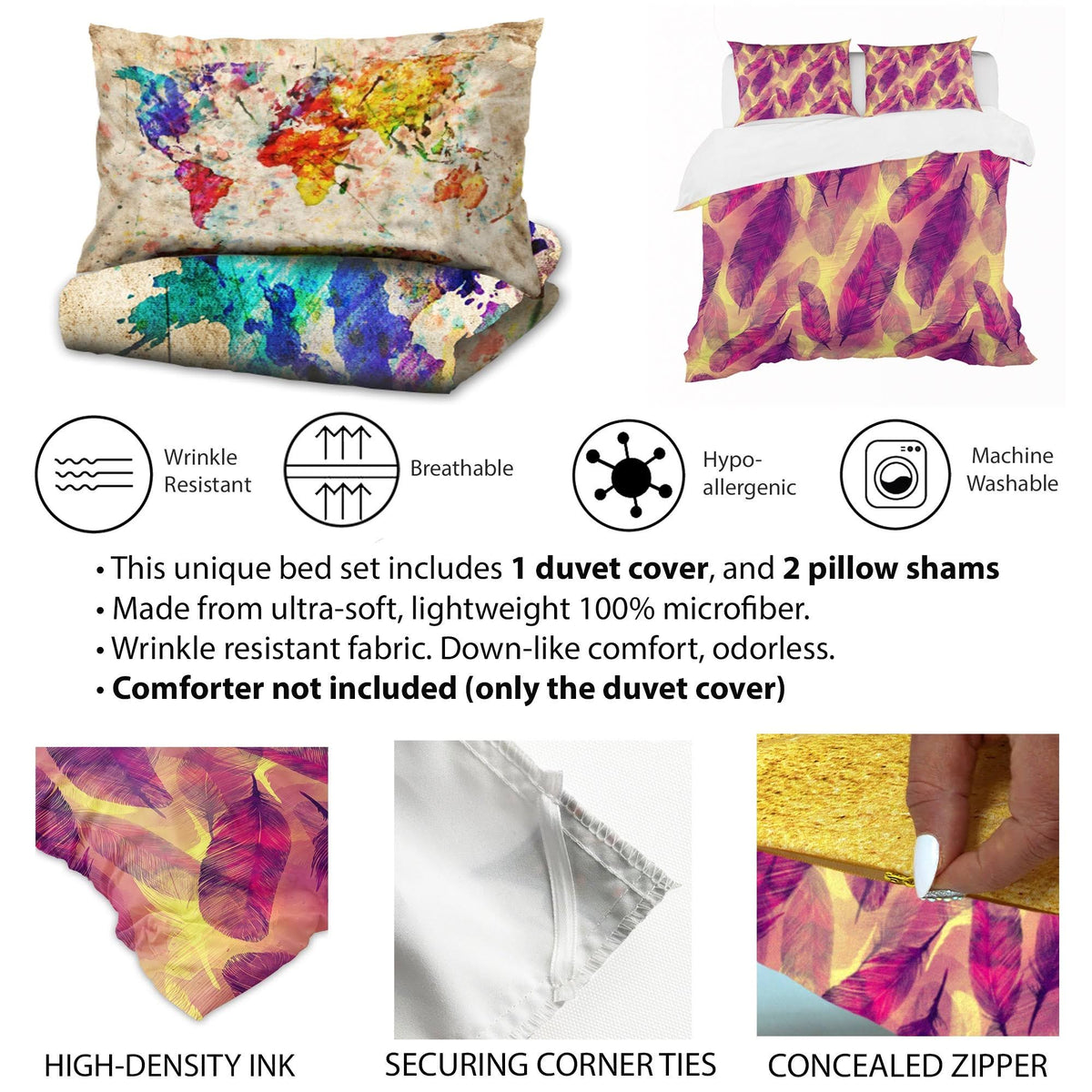 King Cottage Bedding Set - Duvet Cover & Shams G39048