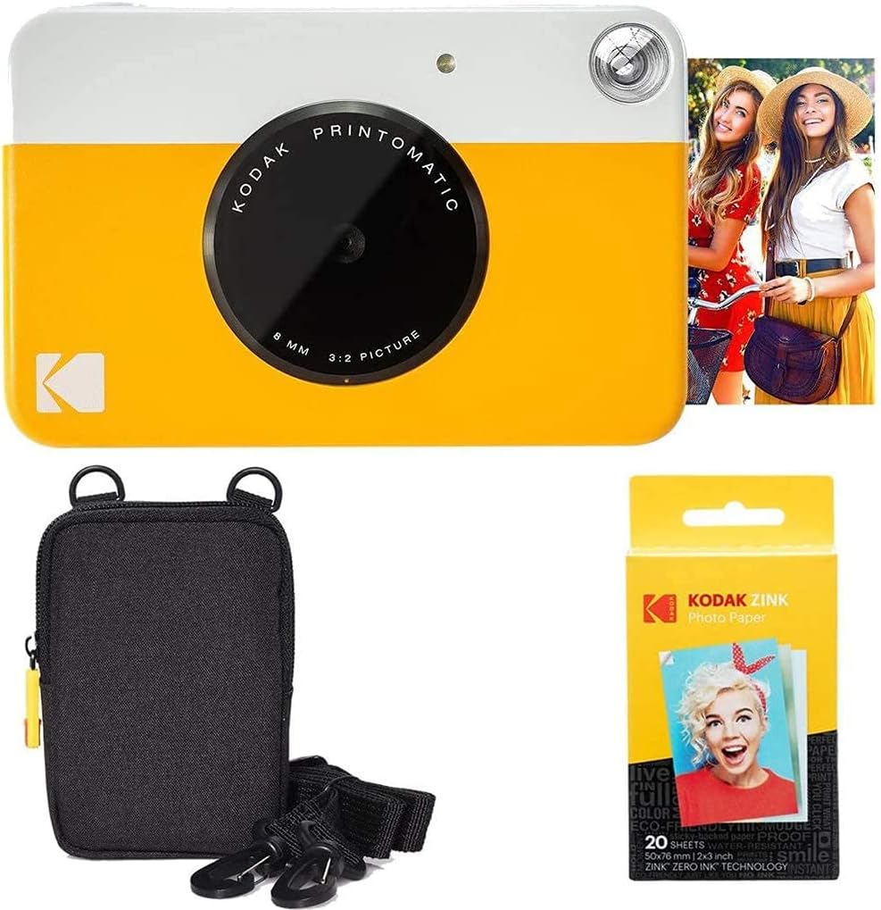 Green Instant Camera + Zink Paper (20 Sheets) + Case E4925