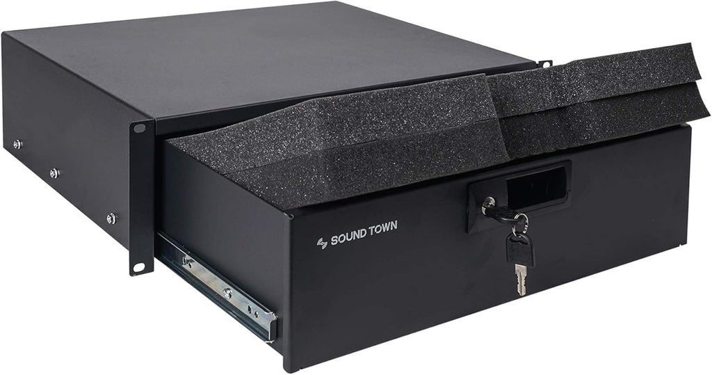 19-inch 3U Locking Rack Drawer with Protection Foam O1497