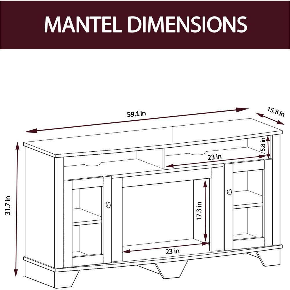 Cherry Fireplace Mantel with Electronic Insert K315