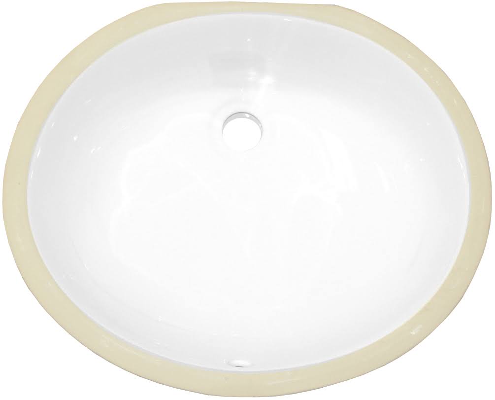 White Oval Undermount Sink U230