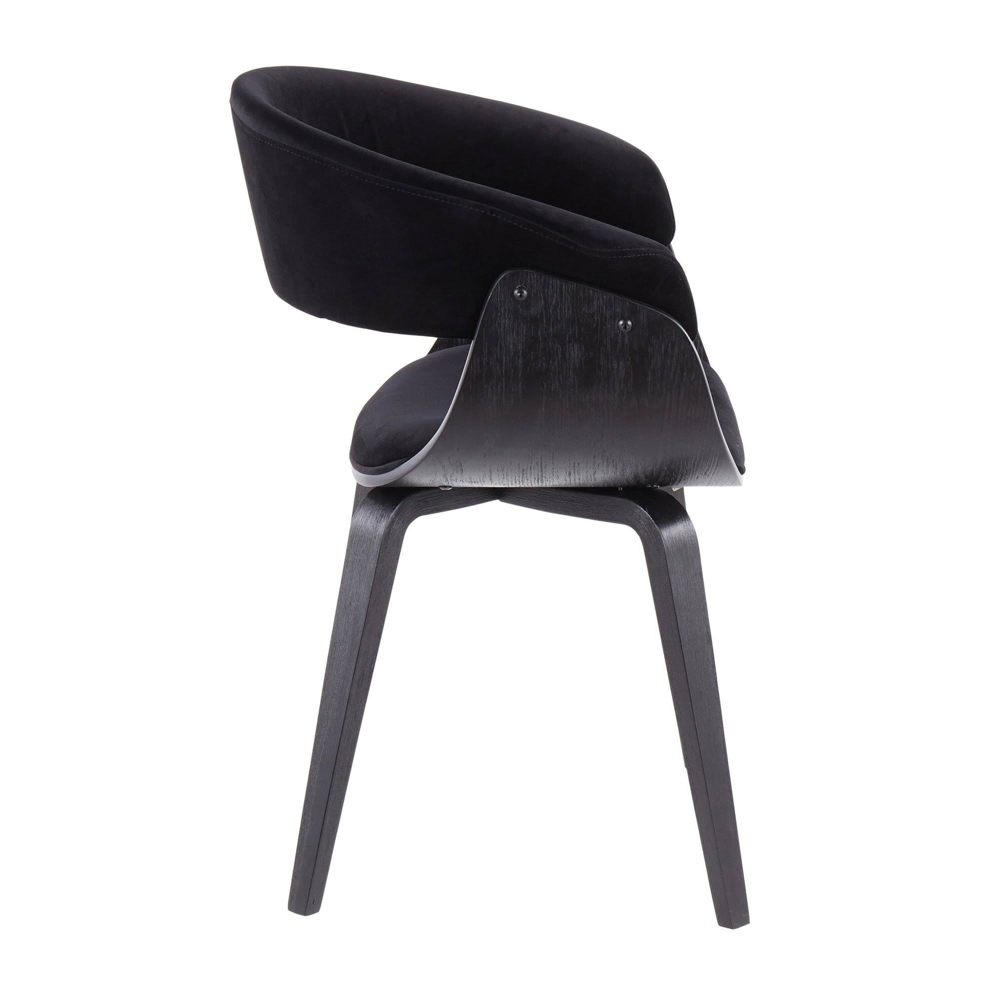 Cream Fabric Zebra Wood Dining Accent Chair S3099