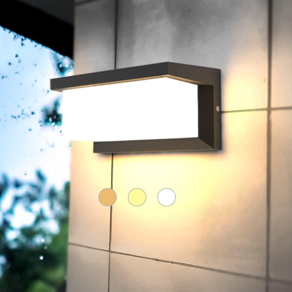 Modern LED Sconce Outdoor Wall Light, 3 Colors 24 Watts E337123