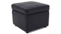 Black Leather Key Storage Ottoman U2198