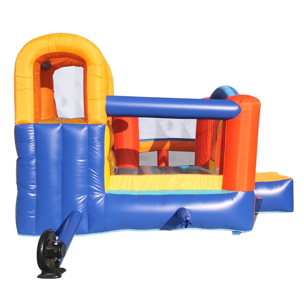 Inflatable Bounce House Slide Bouncer with Basketball Hoop, Climbing Wall M137